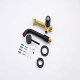 Wall Mount Faucet for Bathroom Sink or Bathtub, Single Handle 2 Holes Brass Rough-in Valve Included, T3177P269102