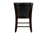 Modern Contemporary Counter Height Chairs Set of 2 Dark Brown Faux Leather Upholstered Espresso B011P321035