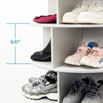 ZUN 7 Tier Rotating Shoe Rack, 360&deg; Free Standing Shoe Organizer, Multifunctional Storage W295P199834