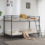 Twin Size Metal Bunk Bed for Kids Teens Adults, Heavy Duty Metal Bunk Bed with Ladder & Full-Length 72445538