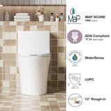 1.1/1.60 GPF Dual-Flush One Piece Toilet,Button on Tank top S-trap, Water-Saving Elongated Comfort W3192P277905