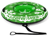 600D Waterproof Oxford Cloth Snow Sled, Reinforced Handles Removable Tow Strap for Adults Kids-Green 02887197