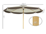9 Ft Patio Umbrella, UPF 50 Outdoor Market Umbrella with 8 Ribs, Vented 34761685
