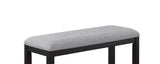 ZUN 1Pc Transitional Dark Gray Finish Fabric Upholstered Counter-Height Dining Bench B011P193050