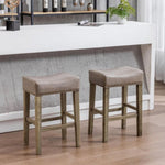 ZUN Furniture,Counter Height 26" Bar Stools for Kitchen Counter Backless Faux Leather Stools Farmhouse 92728599