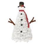 ZUN 4ft Pre-lit Christmas Tree with 100 Lights, Snowman-Shaped Artificial Christmas Tree, Xmas Tree with N710P181795K