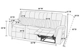Contemporary Manual Motion Sofa 1pc Couch Living Room Furniture Dark Coffee Breathable Leatherette B011133391