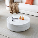 ZUN 35.43'' Round coffeee ,Marble ,Simple Modern Center Cocktail Table ,Sturdy Fiberglass W876P154758