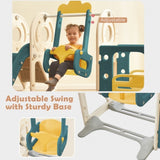 ZUN Kids Swing-N-Slide with Bus Play Structure, Freestanding Bus Toy with&Swing for Toddlers, Bus PP299290AAL