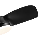 28 In Intergrated LED Ceiling Fan Lighting with Black ABS Blade W1367P234010
