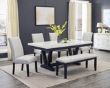 Modern Look 2pc Light Gray Finish Side Chair Fabric Full Back Upholstered Seat Nailhead Trim Accent B011P228162
