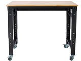 Workbench - 35" Wide Rolling Workbenches for Garage - Adjustable Height, Workshop Tool Bench, Metal W465P190957