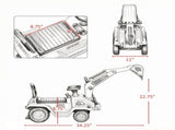 2 in 1 Kids Ride On Digger Tractor Pulling Cart for Outdoor Yard Construction Play 74329799