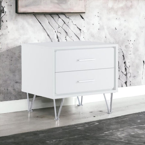 ZUN Deoss White Finish Accent Table B2726P286621