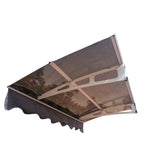 ZUN DA5934W Series Door Window Awning Canopy Made of 0.137 Inch Thick Crystal Solid Polycarbonate Sheet W2205P180066