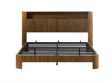 Full Extra Long Size bed frame with storage headboard, built-in charging station, wavy 82735550