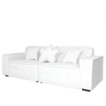 ZUN White, Velvet cloth Modern Indoor Sofa With Three Pillows, 93.50"*35.23"*30.70" 24363822