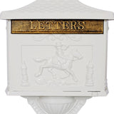 Cast Aluminum Mail Box,Postal Box , Mailbox Color White W46563687