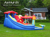 Inflatable Bounce House for Kids Water Slide Park with Climbing Wall, Splash Pool, 420D Oxford & 66114261