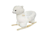 Kids Ride-On Rocking Horse Toy with Lullaby Song,Alpaca Rocking Toy with Hand Puppets and Safety 21598762