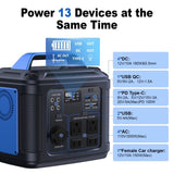 300W Portable Power Station, 296Wh 80000mAh Lithium Battery Generator Solar for Outdoor Camping RV 80597115