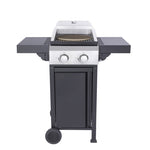 ZUN 2-Burner Propane Gas BBQ Grill, Pizza Box, 24600BTU Output With Wire Enamel Cooking Grids For W2938P261719