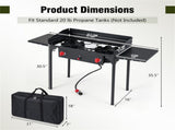Double Burner Outdoor Propane Camp Stove, 75,000 BTU per Burner, 20 PSI Regulator, CSA Certified, 38000853