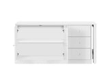 89.7''Wooden Sideboard with Extendable Table,Multifunctional Storage Cabinet with 2 Doors N711P334768K