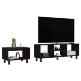 Eclipse Living Room Duo Set with TV Stand And Coffee Table with Steel Accents B200P173208
