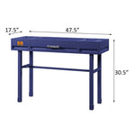 ZUN Blue Writing Desk with 1 Drawer B062P185678