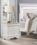 Traditional Design Bedroom Furniture 1pc Nightstand of 3x Drawers Faux Alligator Embossed Fronts B01171516