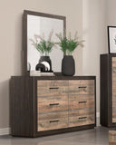 ZUN Contemporary Style Bedroom 1pc Dresser of 6x Drawers Two-Tone Contrasted Finish Wooden B01170594