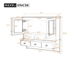 4-in-1 Bathroom Mirror Cabinet, 24-inch Wall Mounted Medicine Cabinet with Drawers & Organizer N710P405416K