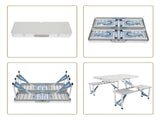 One Piece Folding Table and Chair Aluminum Alloy 66675538