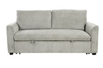 ZUN 78 Inch 3 in 1 Convertible Sleeper Sofa Bed, Modern Fabric Loveseat Futon Sofa Couch w/Pullout Bed, W1417P163495