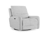 Dublin 30" Swivel Power Recliner Arm Chair Heathered Light Gray Polyester B2719P328581