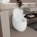 1-Piece 1.28 GPF Single Flush Egg Shape Toilet in Glossy White W2973P248391