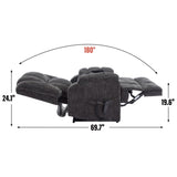 Dual Motor Heat Massage Infinite Position Up to 350 LBS Electric Power Lift Recliners with W3224P288492