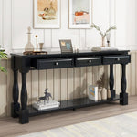 ZUN Console Table 63" Long Console Table with Drawers and Shelf for Entryway, Hallway, Living Room 84320608