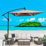 ZUN Rectangle 2x3M Outdoor Patio Solar Powered LED Lighted Sun Shade Market Waterproof 6 Ribs W656127033