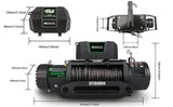 ZUN STEGODON New 13000 LBS Electric Winch T3,12V Synthetic Rope with Wireless Handheld Remotes and Wired W121842979