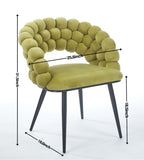 Green Modern chair with golden color iron tube legs, soft cushions and comfortable W234P271317