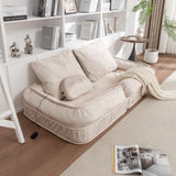 Upholstered Human Dog Bed for Adult & Pets,with 5 Adjustable Position &Massage Pillow, Bean Bag W1170P282474