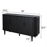 ZUN Accent Storage Cabinet, Modern Accent Buffet Cabinet Adjustable Shelves, Freestanding Sideboard W2729P202565