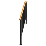 Matte Black Outdoor 3 Level Iron Handrail 42693000