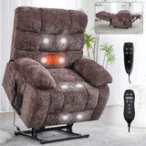 ZUN Lift Recliner Chair Heat Massage Dual Motor Infinite Position Up to 350 LBS Large Electric Power W1803P206832