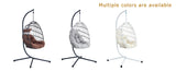 Heavy-Duty Iron Hanging Chair with Wicker Weave Single Person Swing for Indoor/Outdoor W2920P281902