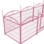 ZUN Dog Playpen Indoor 24 inch 8 Panels Metal Dog Pen Pet Dog Fence Outdoor Exercise Pen with Doors, W368P233998