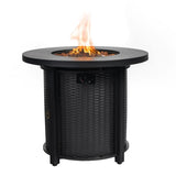 ZUN 30inch Propane Round Fire Table 40000BTU Propane Fire Pit Table 95329613