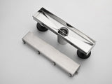 12 Inch Linear Shower Drain with 2-in-1 Flat & Tile Insert Removable Cover, 304 Stainless Steel with 73176430